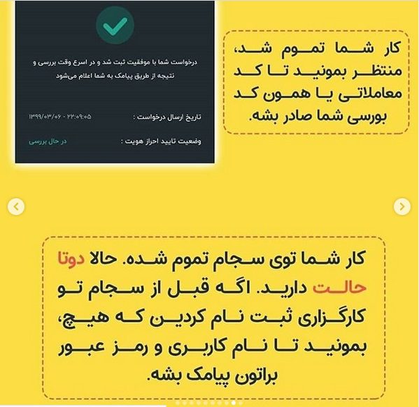 احراز هویت کد بورسی با تلفن همراه