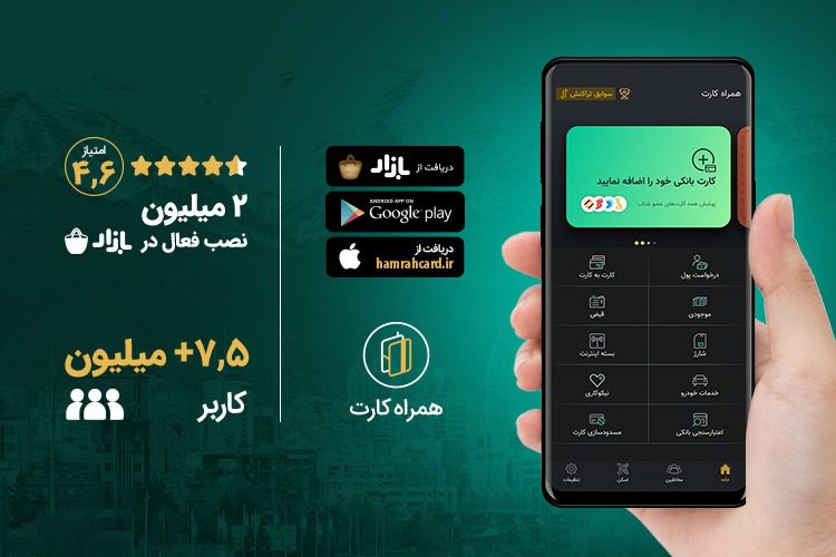 تعداد نصبهای فعال اپلیکیشن همراه کارت