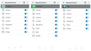 دسترسی‌ اپلیکیشن‌ها 