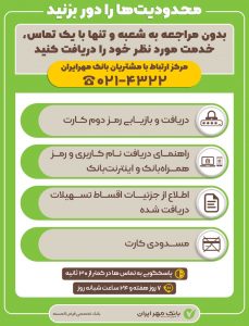 شماره تلفن و خدمات مرکز تماس بانک مهر ایران