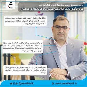 مرکز نوآوری بانک ایران زمین موتور محرک بانکداری دیجیتال