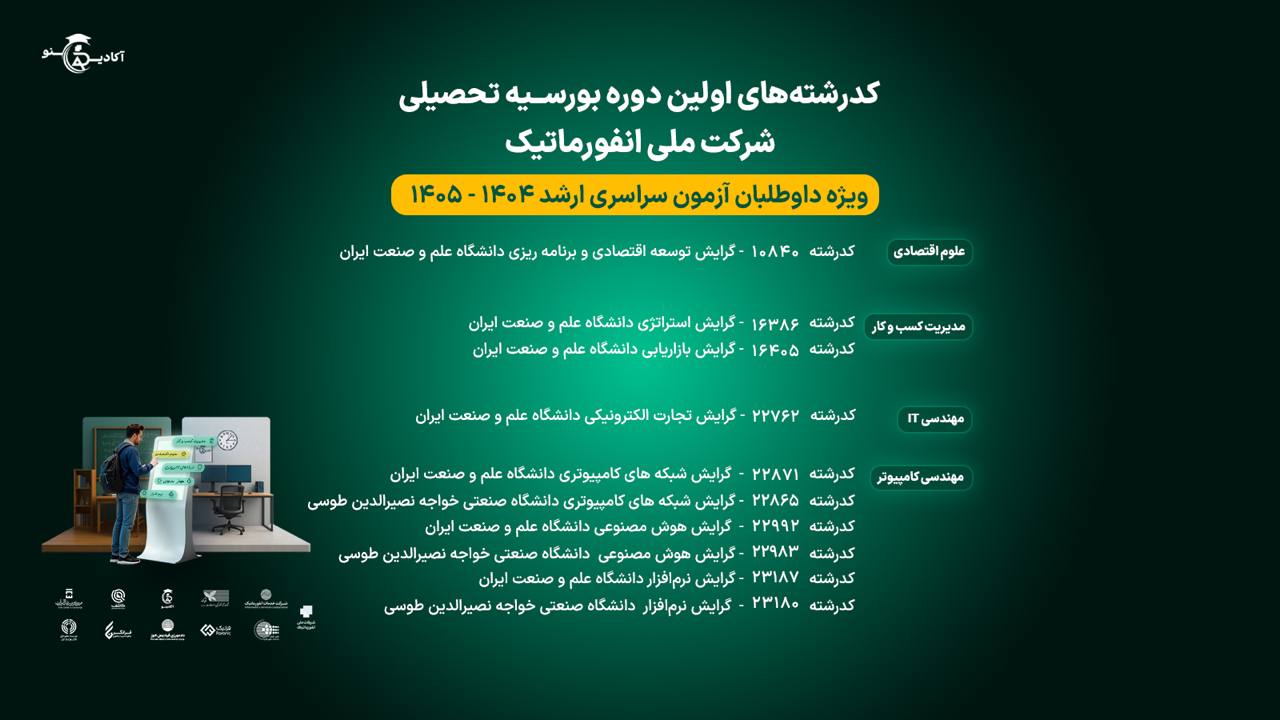 دوره بورسیه ملی انفورماتیک