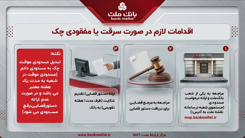 مفقودی یا سرقت چک
